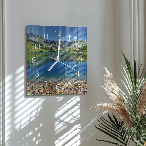 Orologio quadrato Lago di montagna