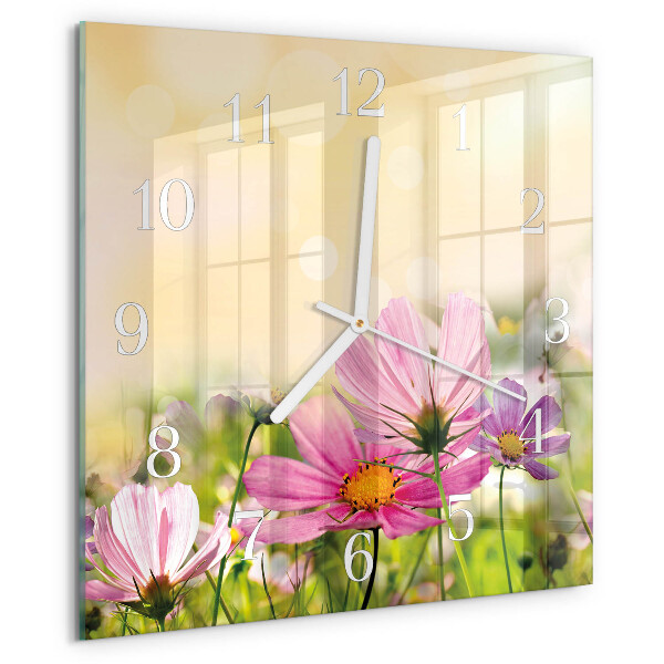 Orologio quadrato Fiori di cosmo