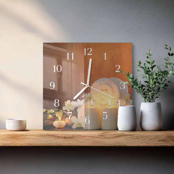 Orologio quadrato Candele da spa