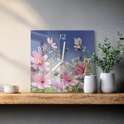 Orologio quadrato Fiori di cosmo