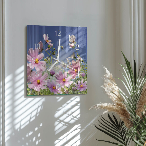 Orologio quadrato Fiori di cosmo
