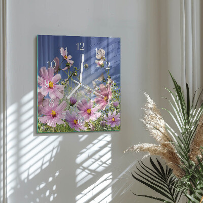 Orologio quadrato Fiori di cosmo
