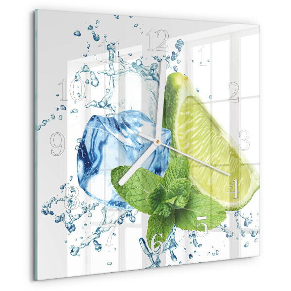 Orologio quadrato Lime e menta