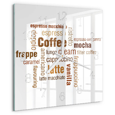 Orologio quadrato Caffè