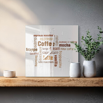 Orologio quadrato Caffè