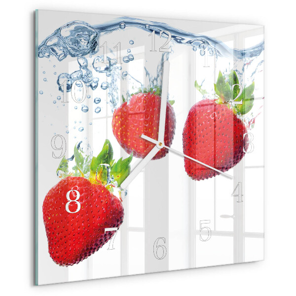 Orologio quadrato Fragole