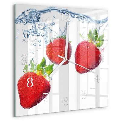 Orologio quadrato Fragole