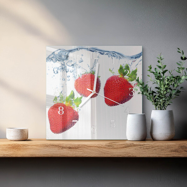Orologio quadrato Fragole