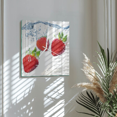 Orologio quadrato Fragole