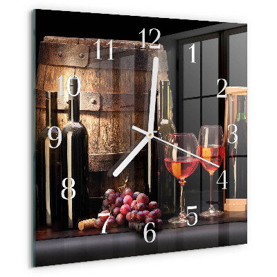 Orologio quadrato Botte di vino