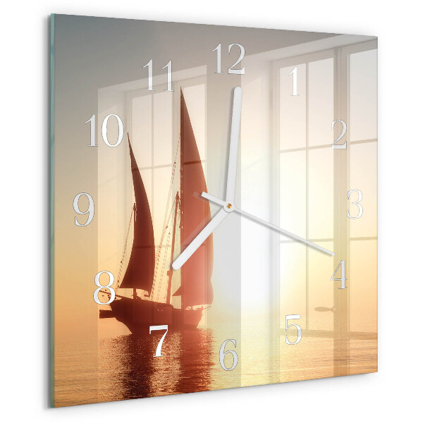 Orologio quadrato Barca a vela
