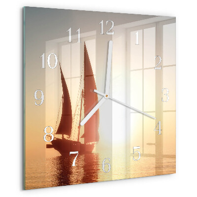 Orologio quadrato Barca a vela