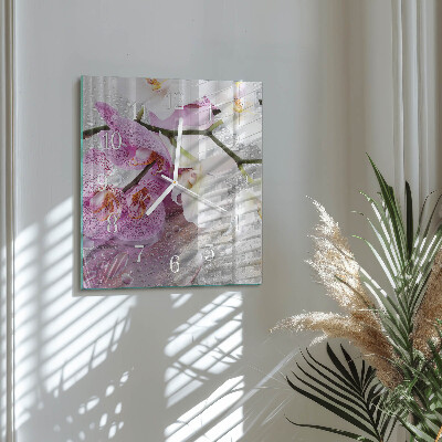Orologio quadrato Orchidea