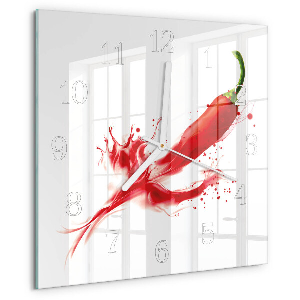 Orologio quadrato peperoncino
