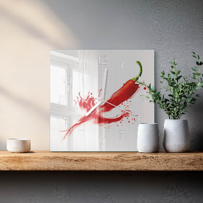 Orologio quadrato peperoncino