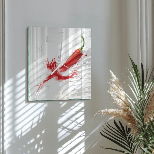 Orologio quadrato peperoncino