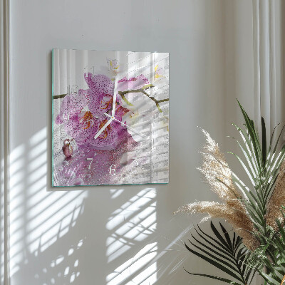 Orologio quadrato Orchidea