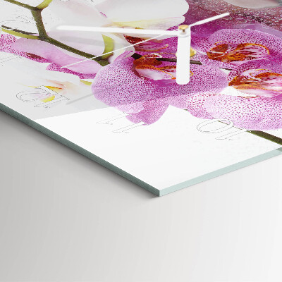 Orologio quadrato Orchidea