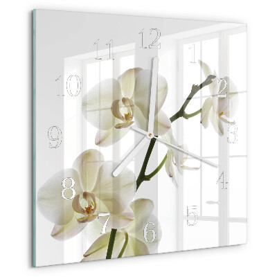Orologio quadrato Orchidea
