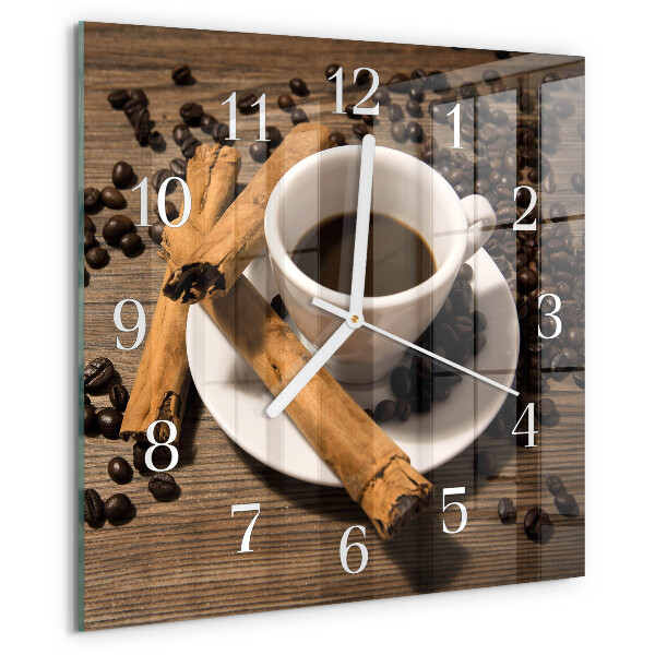 Orologio quadrato Caffè alla cannella