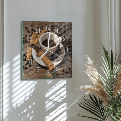 Orologio quadrato Caffè alla cannella