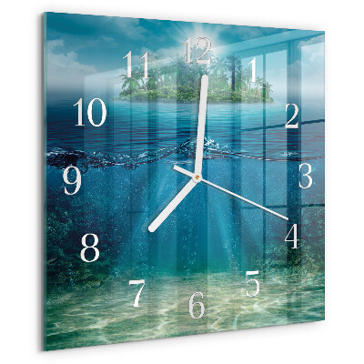 Orologio quadrato fondale marino