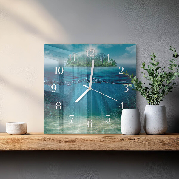 Orologio quadrato fondale marino
