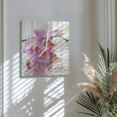 Orologio quadrato Orchidea