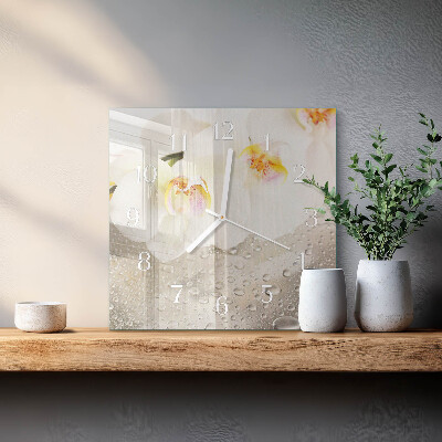 Orologio quadrato Orchidea