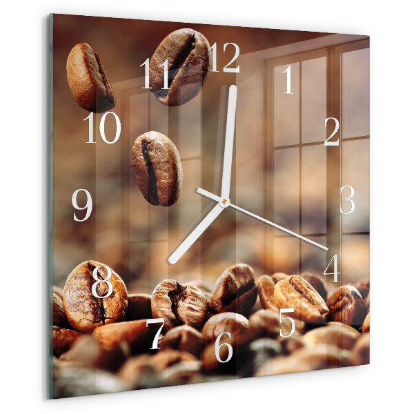 Orologio quadrato chicchi di caffè