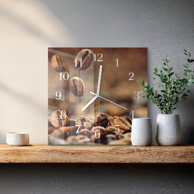 Orologio quadrato chicchi di caffè