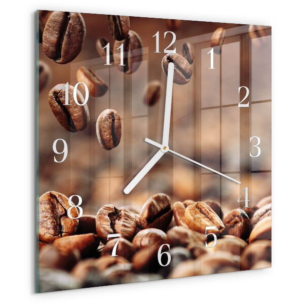 Orologio quadrato chicchi di caffè