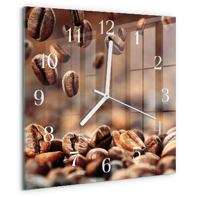 Orologio quadrato chicchi di caffè