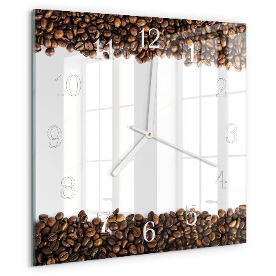 Orologio quadrato chicchi di caffè