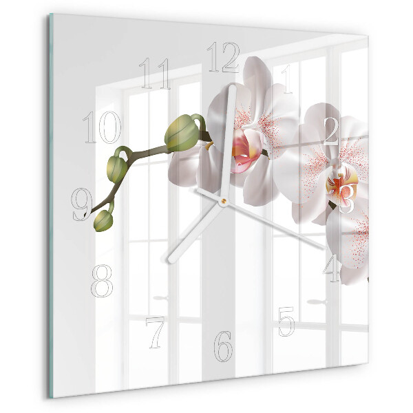 Orologio quadrato Orchidea