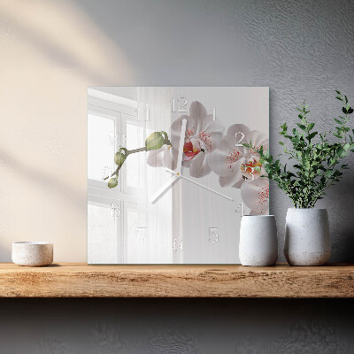 Orologio quadrato Orchidea