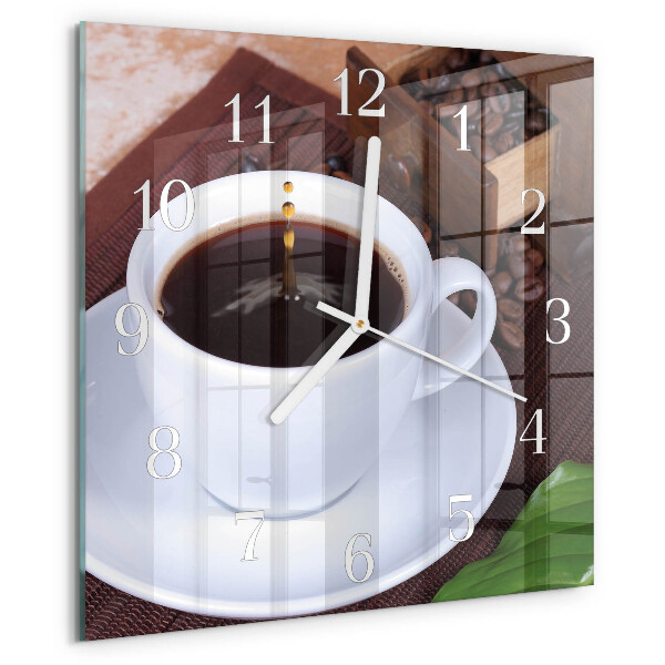 Orologio quadrato Caffè