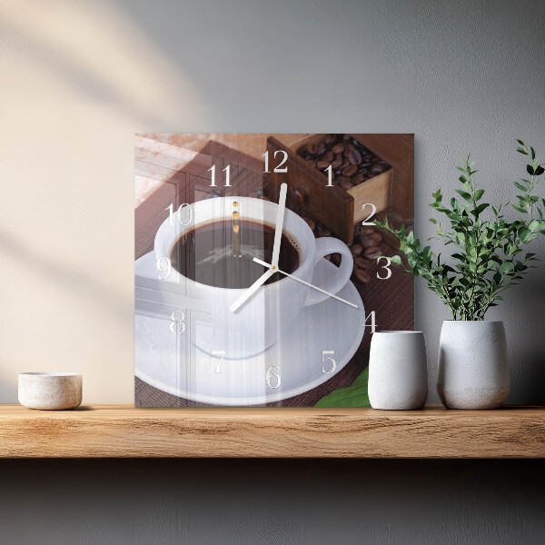 Orologio quadrato Caffè