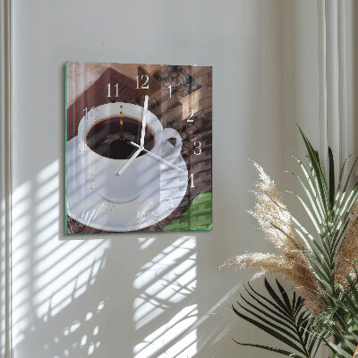 Orologio quadrato Caffè