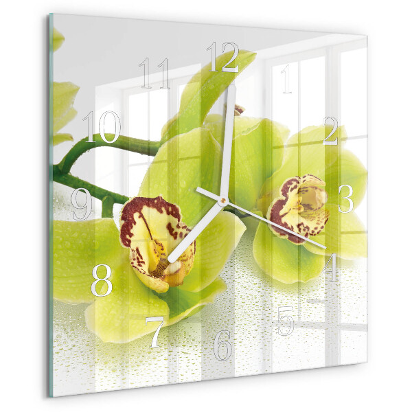 Orologio quadrato Orchidea
