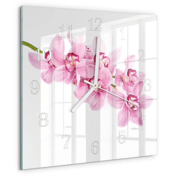 Orologio quadrato Orchidea