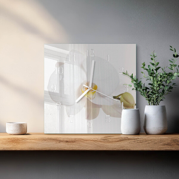 Orologio quadrato Orchidea