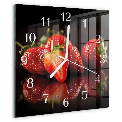 Orologio quadrato Fragole
