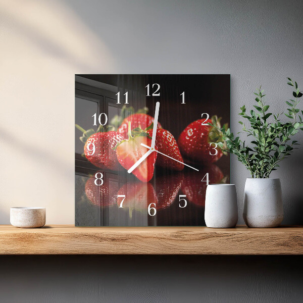 Orologio quadrato Fragole