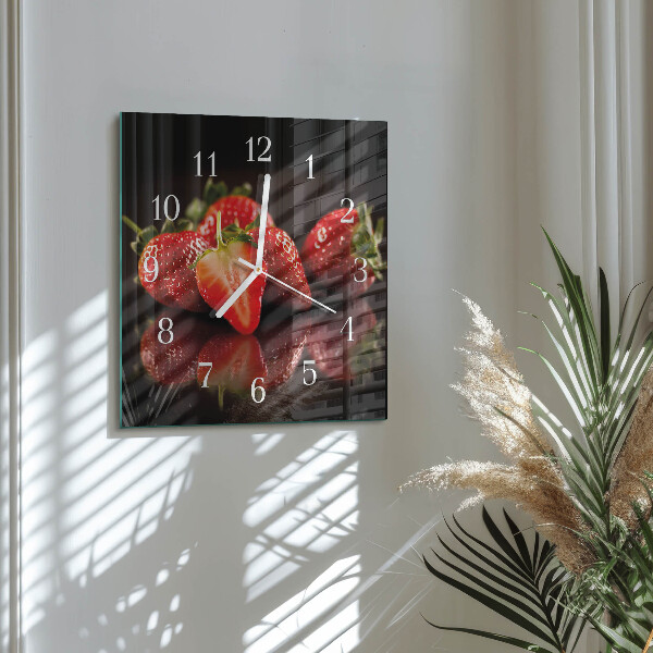 Orologio quadrato Fragole