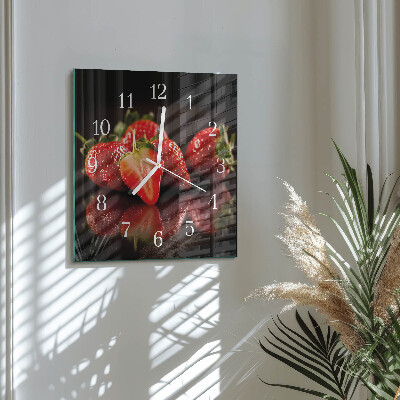 Orologio quadrato Fragole