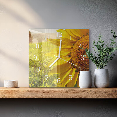 Orologio quadrato Girasole