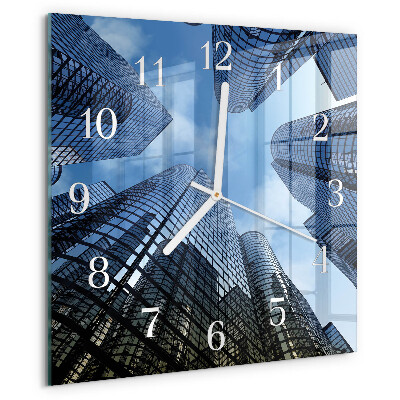 Orologio quadrato Edifici in vetro