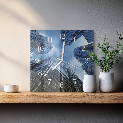 Orologio quadrato Edifici in vetro