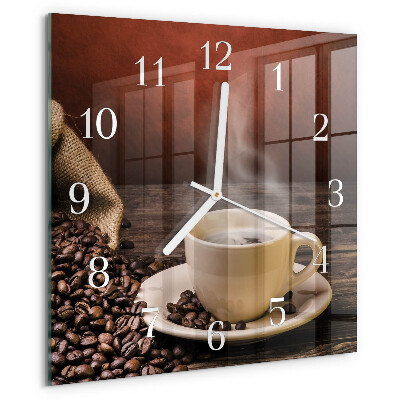 Orologio quadrato Caffè